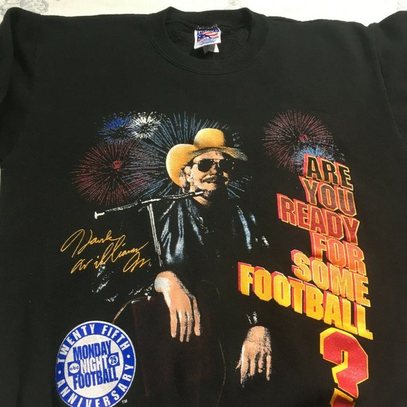 #56 Monday Night Football 25th Anniversary Hank Williams Crewneck Sweatshirt LG - Picture 3 of 8